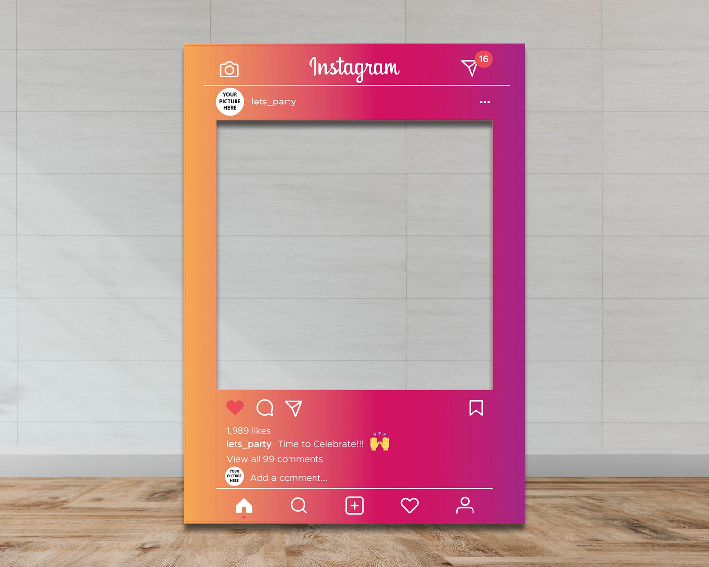 Customisable Instagram Gradient Selfie Frame-Selfie Frames